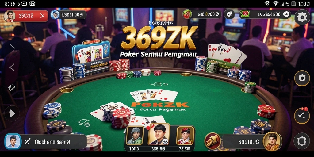 Tampilan gameplay Poker yang menarik di 369ZK.