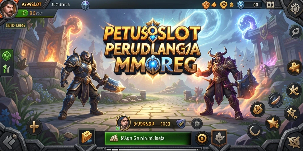 Tangkapan layar gameplay 9399SLOT menunjukkan pertarungan epik dalam dunia MMORPG.
