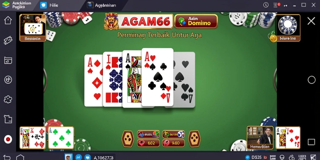 Screenshot gameplay AGAM66 dengan momen seru bermain Domino.