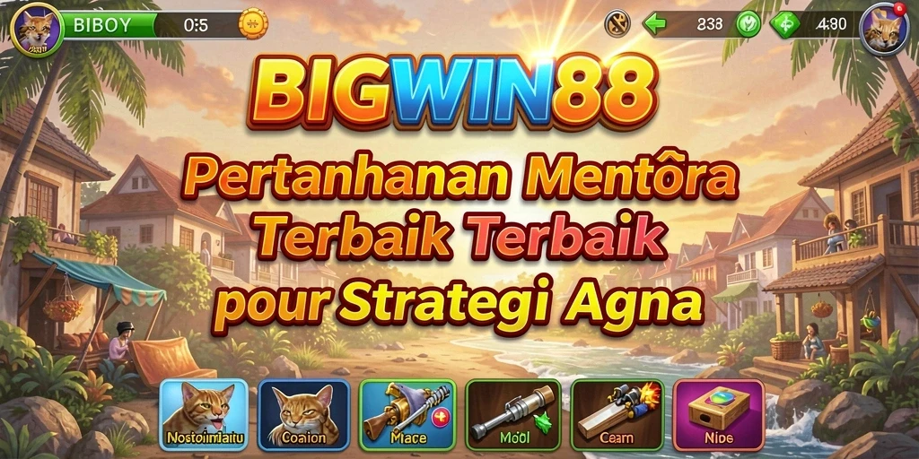 Tampilan menara bertahan melawan gelombang musuh yang seru di BIGWIN88.