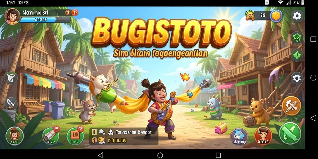 Tampilan gameplay menarik dalam BUGISTOTO yang menampilkan interaksi karakter.