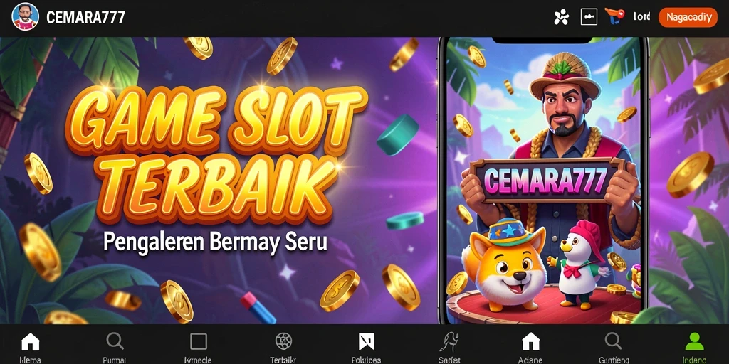 Tampilan gameplay CEMARA777 yang seru dan penuh warna.