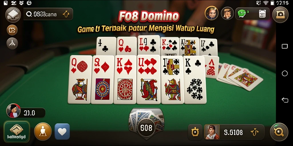 Screenshot gameplay FO8 dengan domino yang seru dan interaktif.