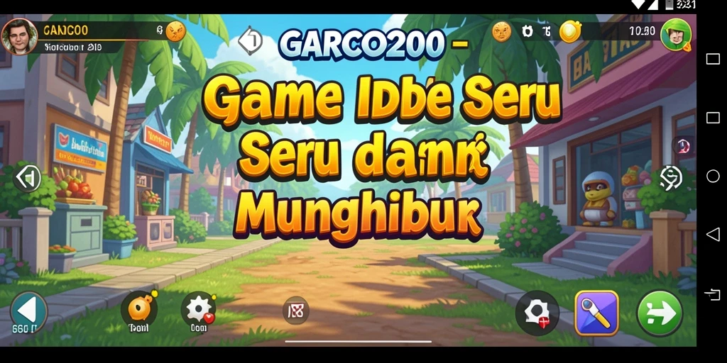 Screenshot menunjukkan gameplay santai dan mekanisme idle GARCO200.