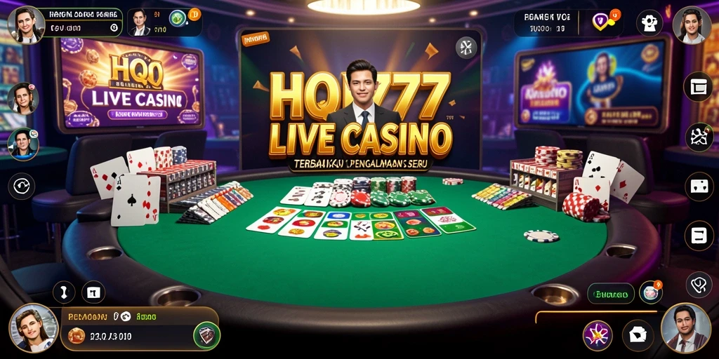 Tampilan gameplay Live Casino yang mengasyikkan di HQ777.