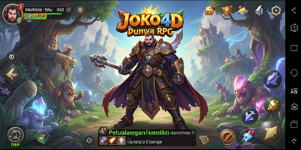 Tampilan gameplay JOKO4D yang mendebarkan dengan karakter RPG.