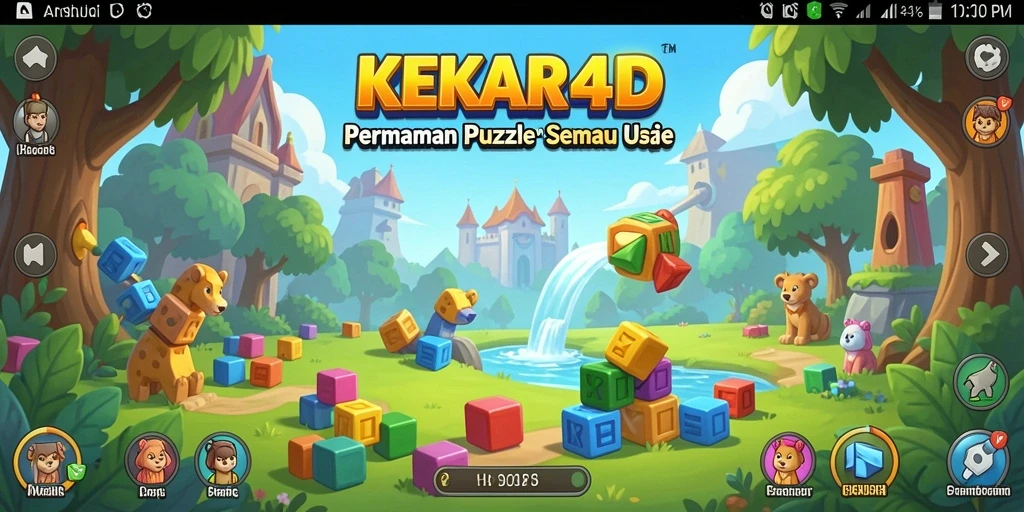Tampilan gameplay menantang dalam game Puzzle KEKAR4D.