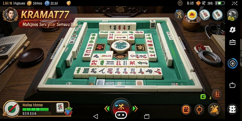 Gameplay mahjong KRAMAT77 yang seru dan menantang.