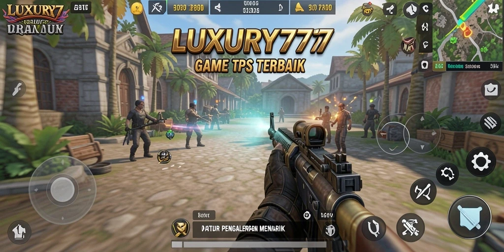 Screenshot gameplay LUXURY777 yang menampilkan aksi seru di medan perang.