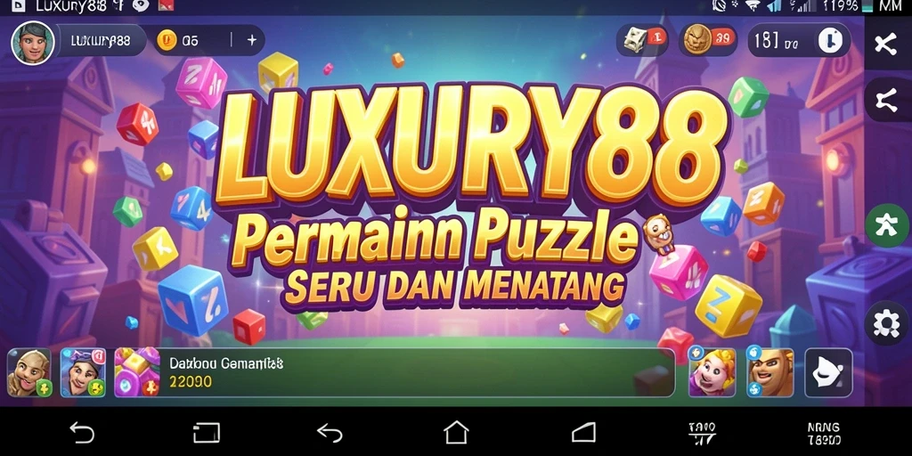 Screenshot gameplay LUXURY88 yang menampilkan tantangan puzzle.