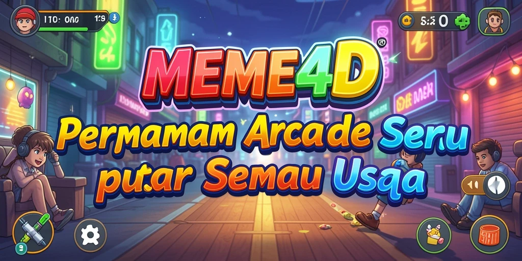 Screenshot menunjukkan aksi cepat dalam gameplay arcade yang seru.
