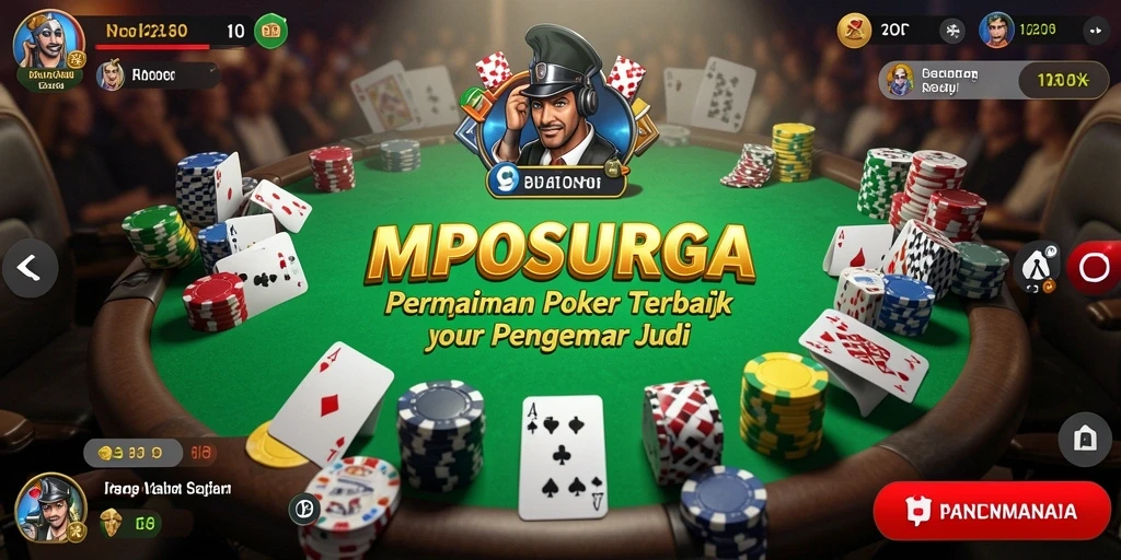 Tangkapan layar gameplay MPOSURGA yang menampilkan aksi Poker yang seru.