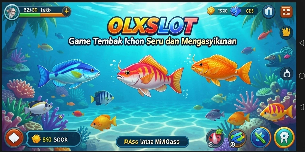 Screenshot utama OLXSLOT menampilkan gameplay Tembak Ikan yang seru.