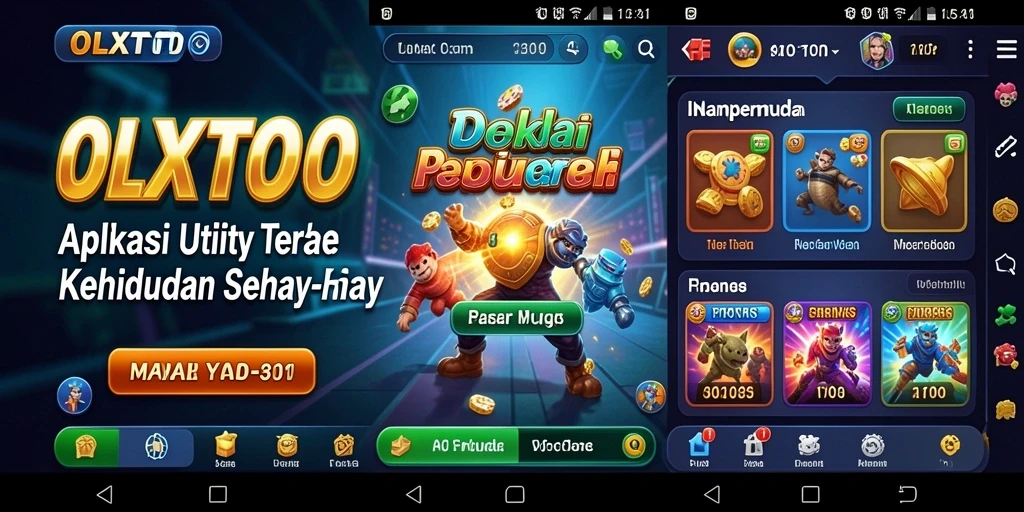 Tampilan antarmuka OLXTOTO yang sederhana dan menarik untuk aplikasi Utility.