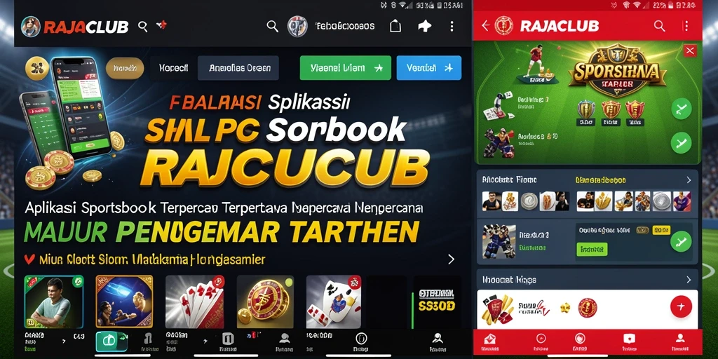 Tampilan menarik dari gameplay RAJACLUB sebagai aplikasi Sportsbook.