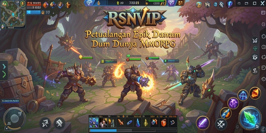 Screenshot gameplay RSNVIP menampilkan pertarungan seru dan interaksi komunitas.