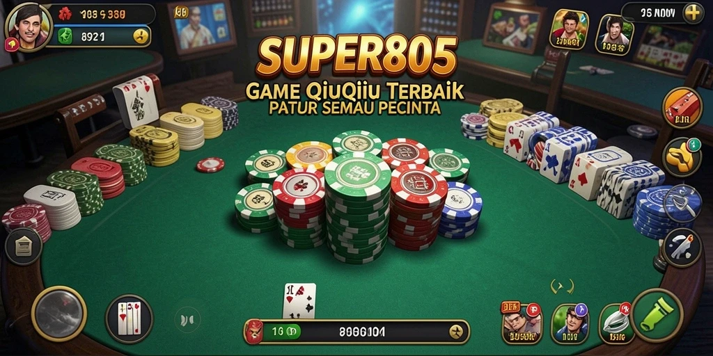 Tampilan gameplay menarik dari SUPER805 dengan kartu QiuQiu.