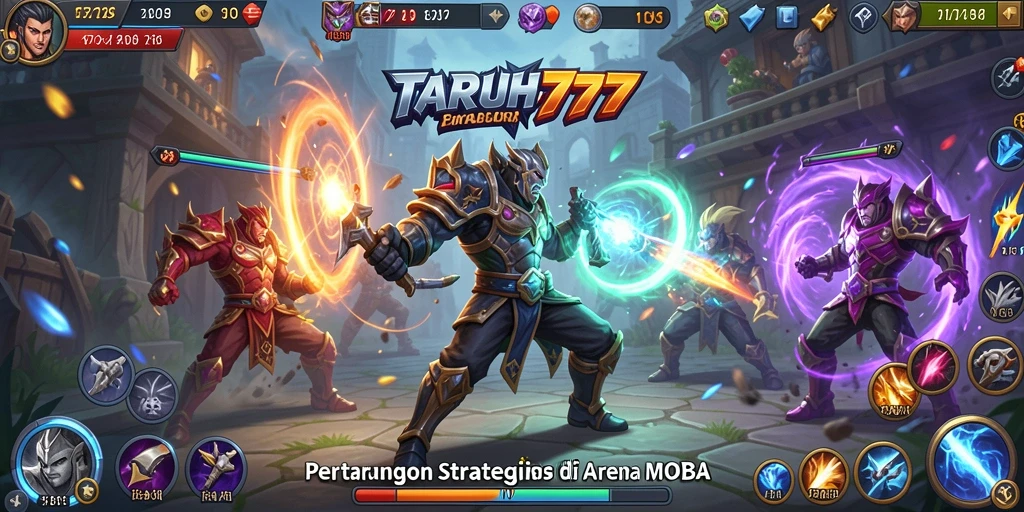 Tampilan dinamis gameplay MOBA di TARUH777.
