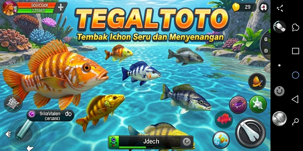 Gameplay TEGALTOTO yang mengasyikkan dalam menembak ikan.