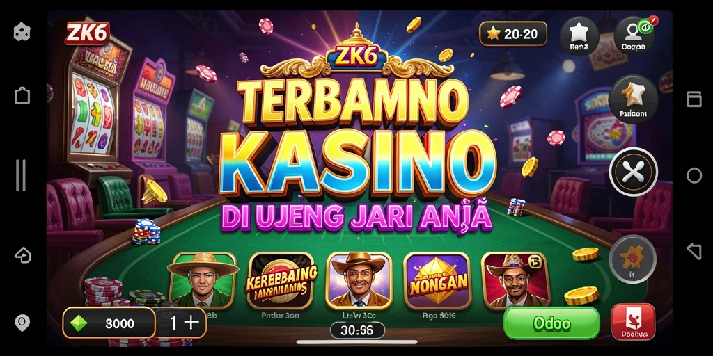 Tampilan gameplay Kasino yang seru dan menegangkan di ZK6.